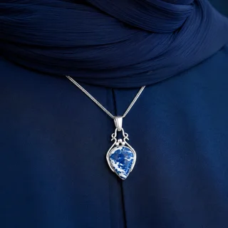 آویز نقره مدل اشک
